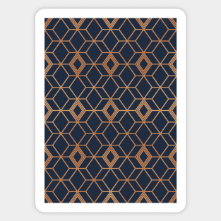 Navy and Copper Geo Sticker